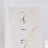 Gold Wedding Table Card Numbers - The Party Room