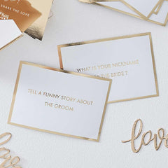 Gold Wedding Table Game 25pk - The Party Room