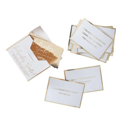 Gold Wedding Table Game 25pk - The Party Room