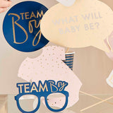 Gold Foiled Gender Reveal Party Photo Booth Props - The Party Room