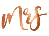 Rose Gold Mr & Mrs Banner - The Party Room