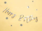 Silver Happy Birthday Banner - The Party Room