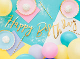 Gold Happy Birthday Banner - The Party Room