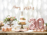 Rose Gold Happy Birthday Banner - The Party Room