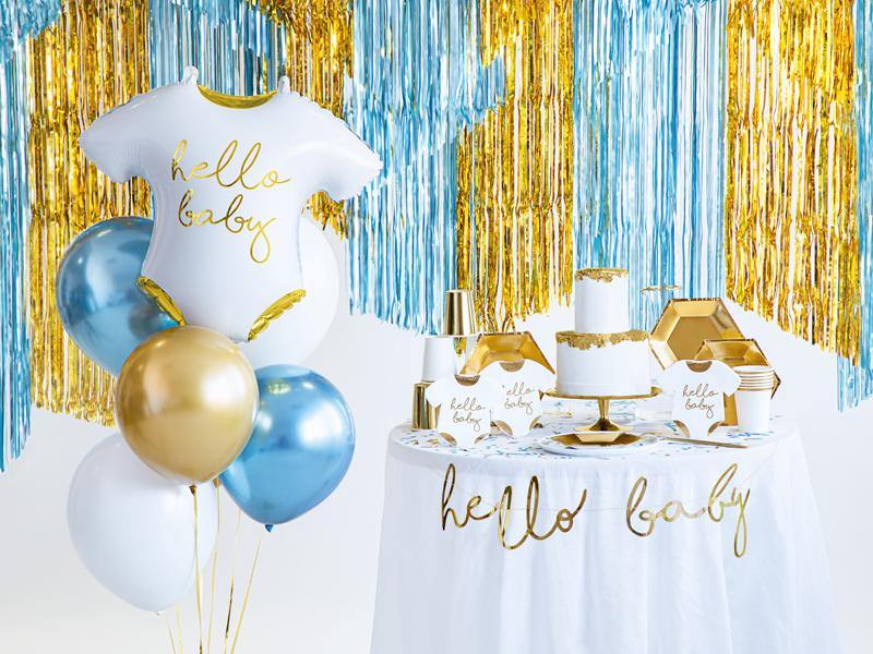 Gold Hello Baby Banner - The Party Room