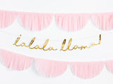 Gold Lalala Llama Banner - The Party Room