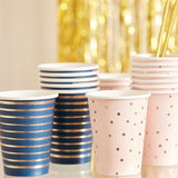 Pink And Navy Baby Shower Cups 8pk - The Party Room