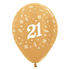 Gold 21 balloons discount