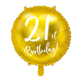 Gold 21st Birthday Foil Balloon