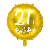 Gold 21st Birthday Foil Balloon - The Party Room