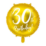 Gold 30th Birthday Foil Balloon - The Party Room
