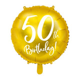 Gold 50th Birthday Foil Balloon