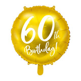 Gold 60th Birthday Foil Balloon - The Party Room
