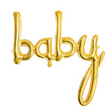 Gold Baby Script Foil Balloons