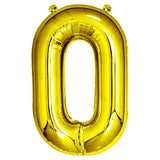 Gold Giant Foil Number Balloon - 0 - The Party Room