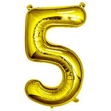 Gold Giant Foil Number Balloon - 5