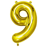 Gold Giant Foil Number Balloon - 9