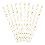 Gold Heart Straws 10pk