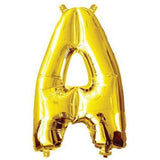 Gold Foil Letter Balloons - A - The Party Room