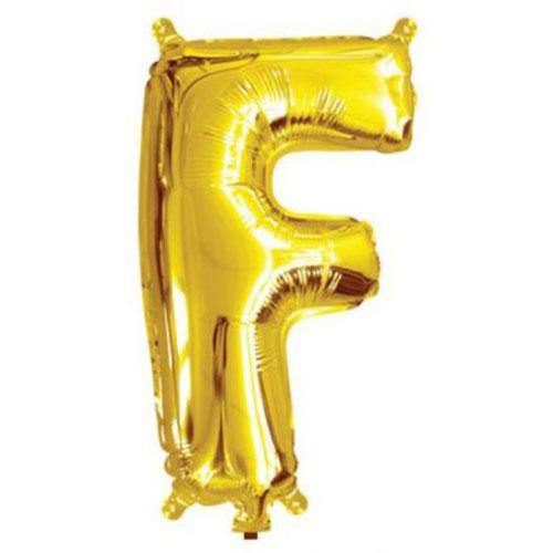 Gold Foil Letter Balloons - F - The Party Room
