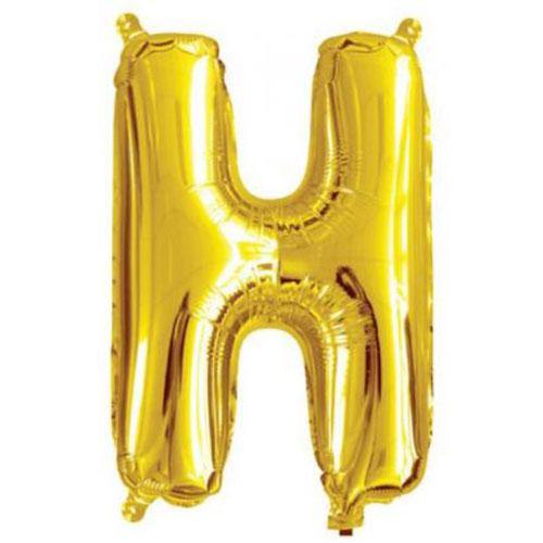 Gold Foil Letter Balloons - H - The Party Room
