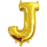 Gold Foil Letter Balloons - J