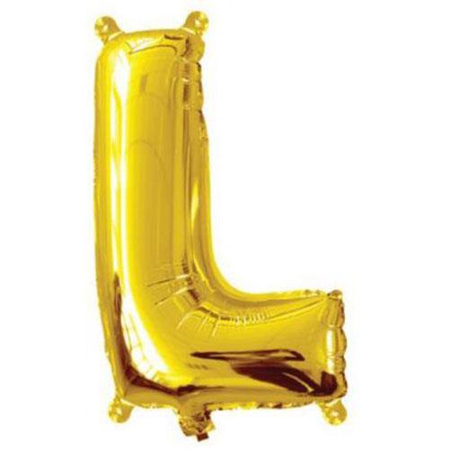 Gold Foil Letter Balloons - L - The Party Room