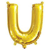 Gold Foil Letter Balloons - U - The Party Room
