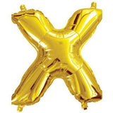 Gold Foil Letter Balloons - X - The Party Room