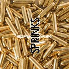 Vintage Gold Rods Sprinkles - The Party Room