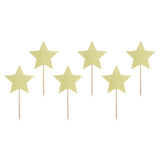 Gold Star Cupcake Toppers - The Party Room