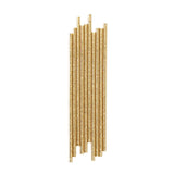 Gold Foil Paper Straws 10pk