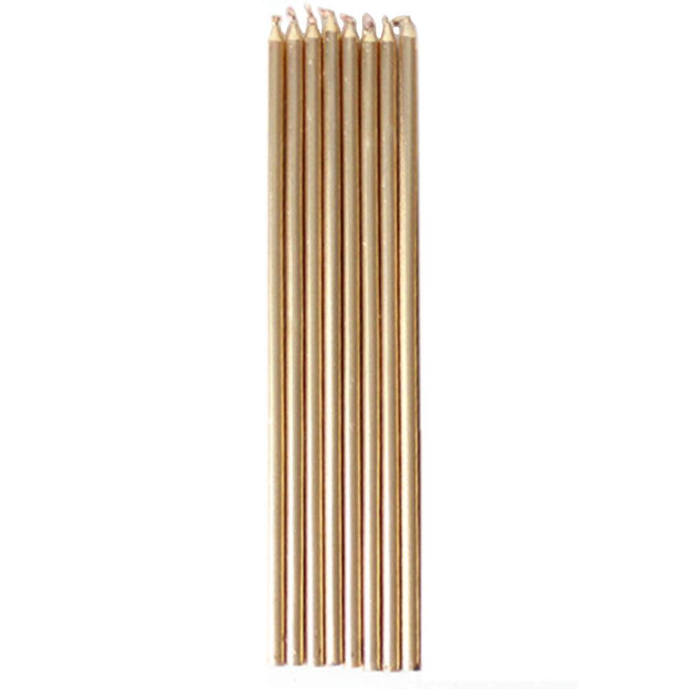 Gold Tall Candles 10pk - The Party Room