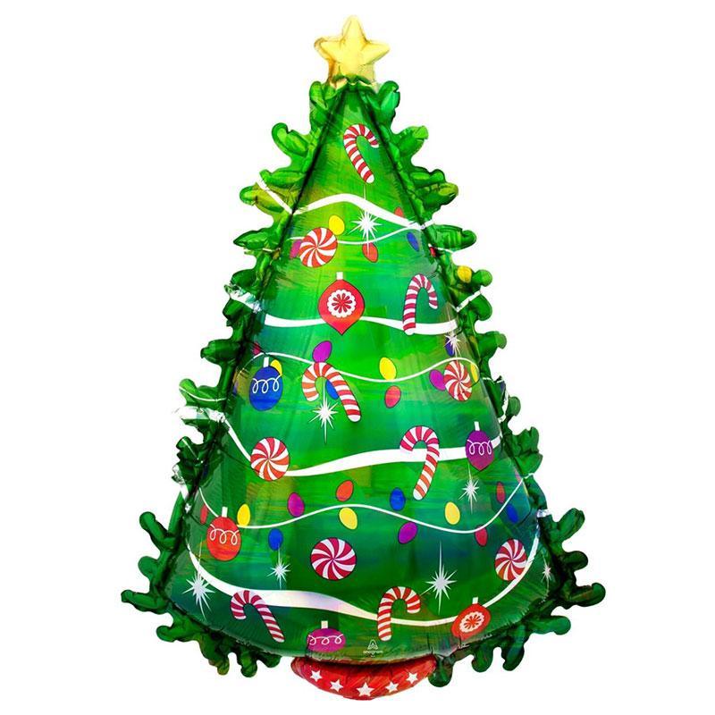 Jumbo Green Christmas Tree Foil Balloon - The Party Room