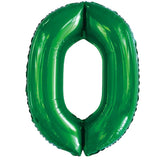 Green Giant Foil Number Balloon - 0 - The Party Room