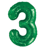 Green Giant Foil Number Balloon - 3 - The Party Room