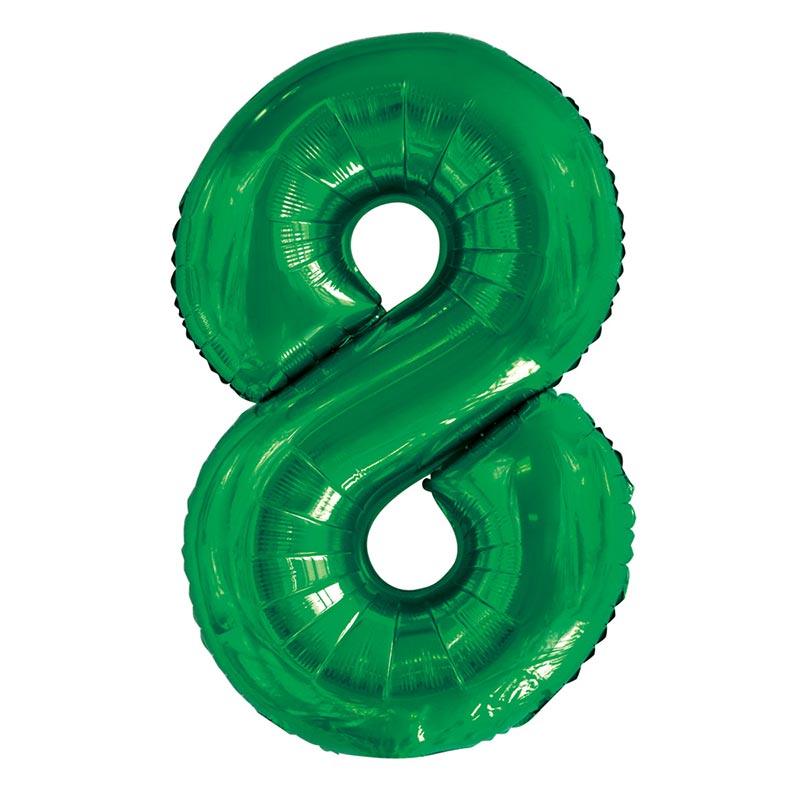 Green Giant Foil Number Balloon - 8 - The Party Room