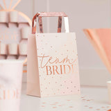 Pink Team Bride Rose Gold Hen Party Bags 5pk - The Party Room