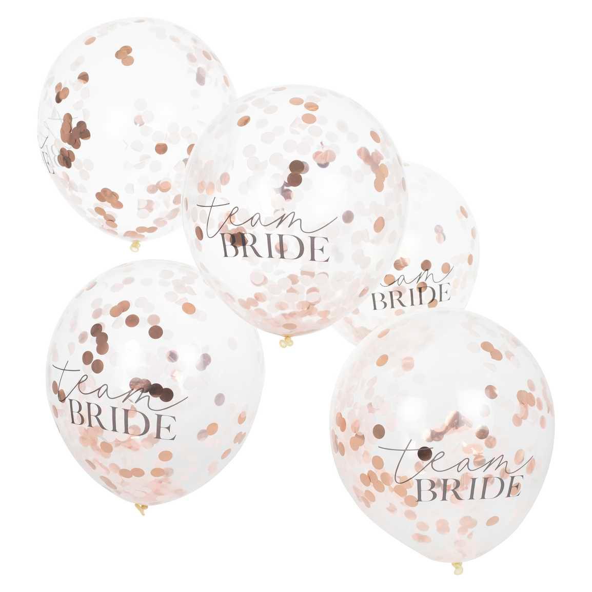 Team Bride Confetti Balloons 5pk - The Party Room