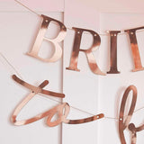 Rose Gold Bride To Be Hen Party Banner - The Party Room