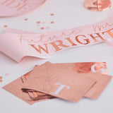 Personalised Rose Gold Hen Party Bride To Be Sash - The Party Room