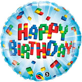 Happy Birthday Block Party Foil Balloon