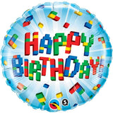 Happy Birthday Lego Blocks Foil Balloon - The Party Room