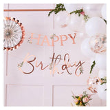 Rose Gold Happy Birthday Bunting