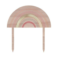 Wooden And Acrylic Rainbow Cake Topper - The Party Room