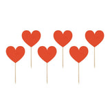 Heart Cupcake Toppers 6pk - The Party Room