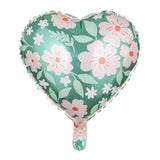 Heart with Flowers Foil Balloon