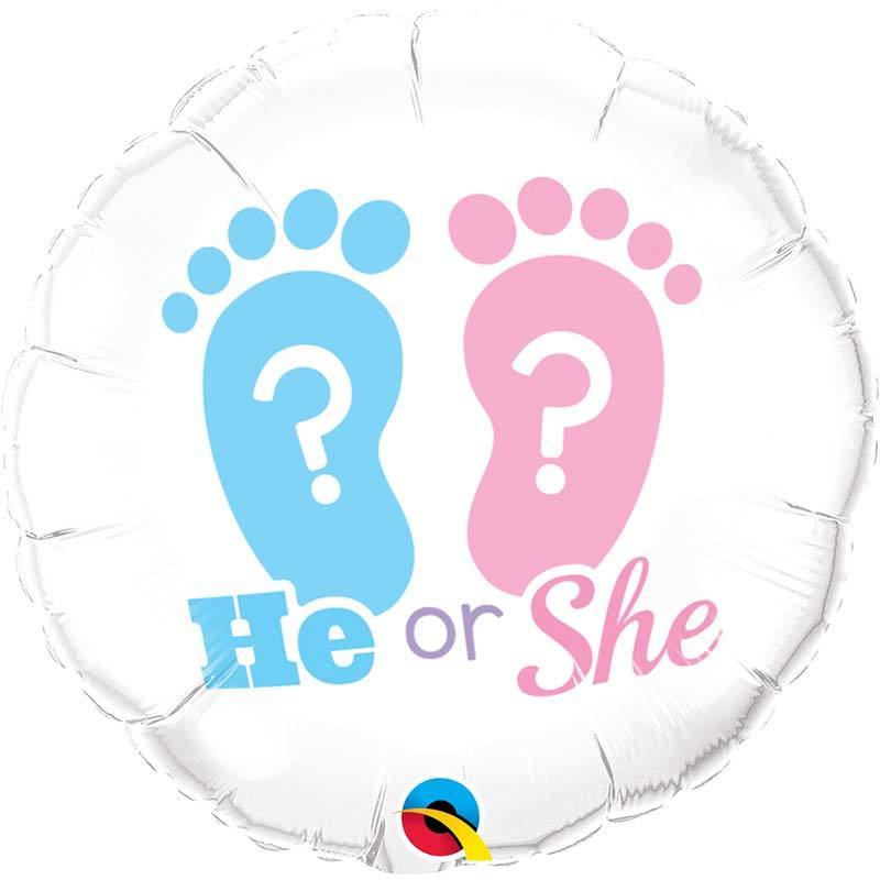 He or She Foil Balloon - The Party Room