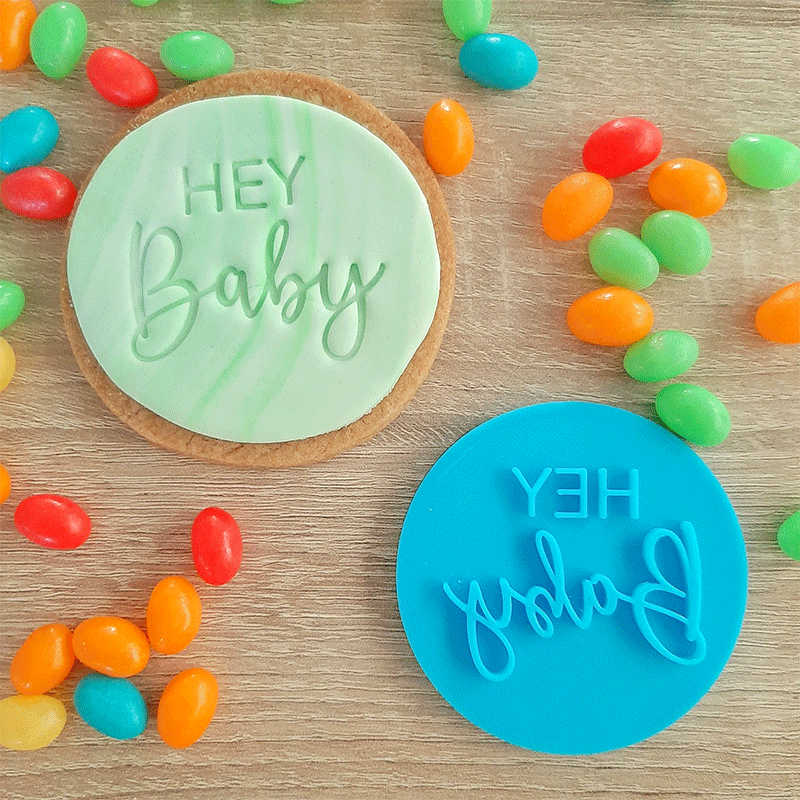 Hey Baby Fondant Stamp - The Party Room