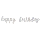 Prismatic Silver Happy Birthday Banner - The Party Room